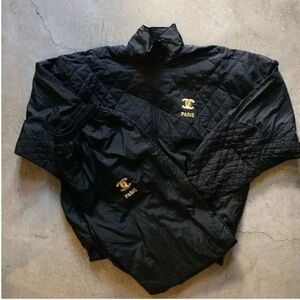 Rare Vintage 80s 90s Chanel Tracksuit L windbreaker Jacket Set luxury designer